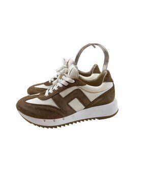Philip Hog Womens Sneakers UK37 US 7 Suede Canvas Beige & Cream Running Shoes